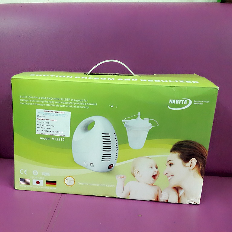 Máy xông hút mũi họng 2 trong 1 Narita