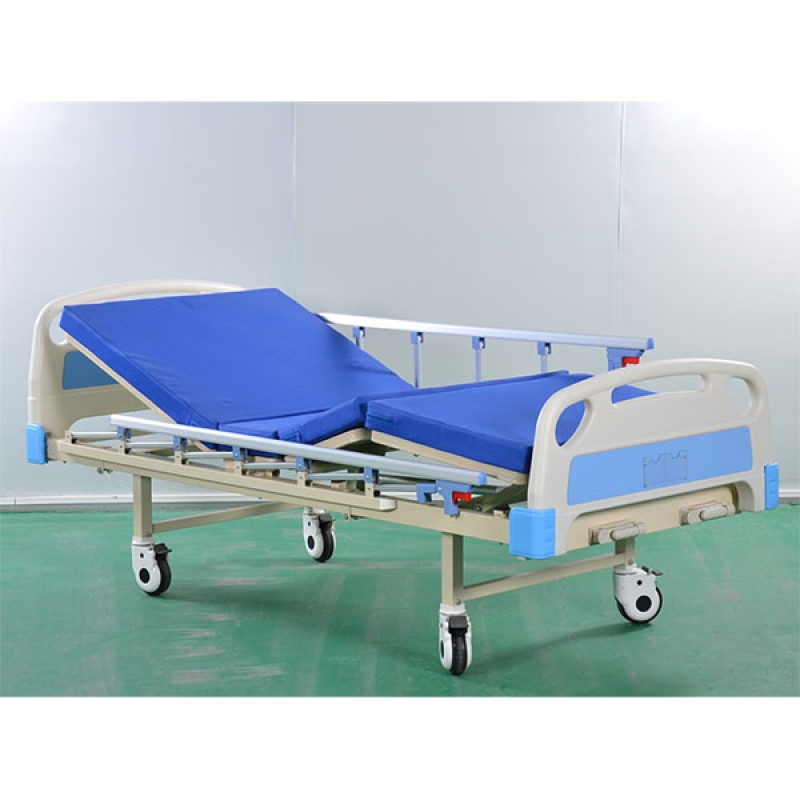 Giường 1 tay quay sắt sơn tĩnh điện được tích hợp dập khung và bao phủ bằng phun sơn tĩnh điện