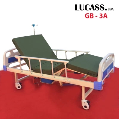 Giường y tế Lucass Gb-3A 3 tay quay thiết kế đẹp, chi phí tốt