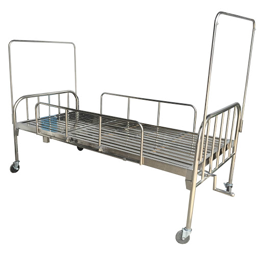 Giường y tế inox 1 tay quay GYT1 có thể dễ dàng di chuyển linh hoạt