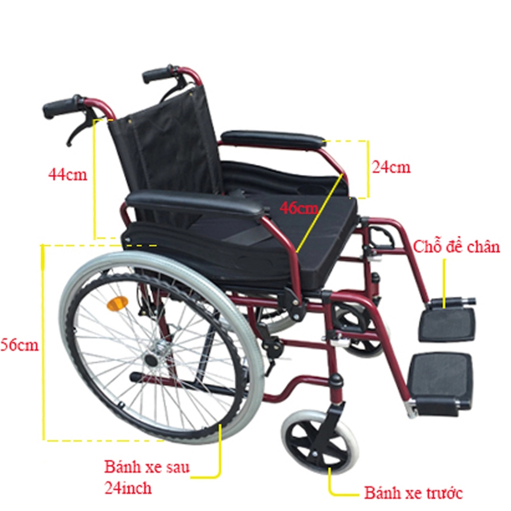 Xe lăn Lucass X86 có thể gấp gọn nên dễ dàng bỏ cốp xe ô tô và di chuyển