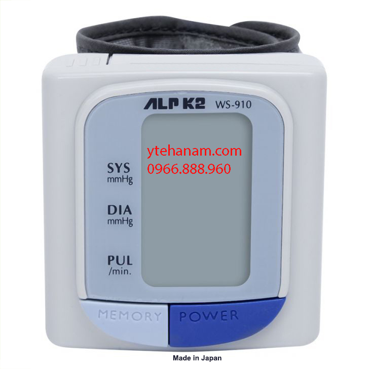 Máy đo huyết áp cổ tay tự động ALPK2 WS-910
