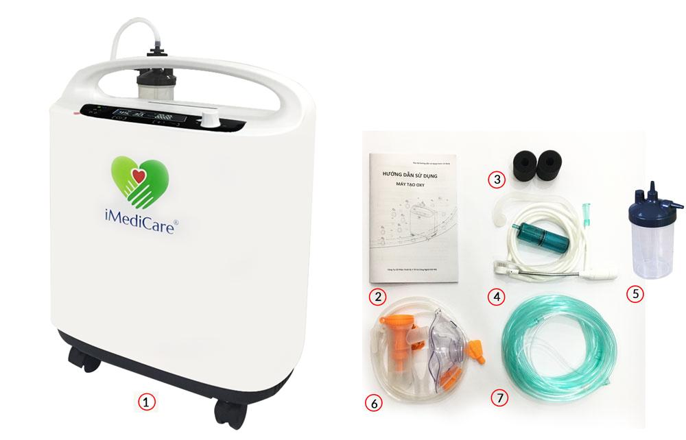 Máy tạo oxy iMediCare iOC-5LS là dòng sản phẩm cao cấp.