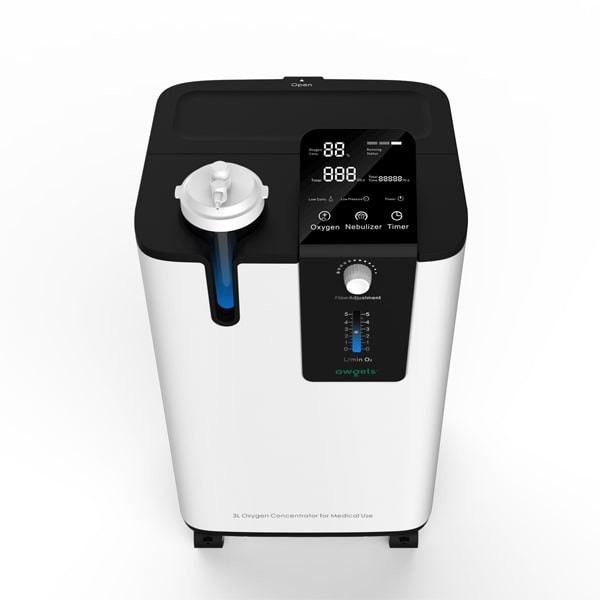 Máy tạo oxy AKIKO OZ-5-O3TW0 khá nhỏ gọn và có bánh xe,