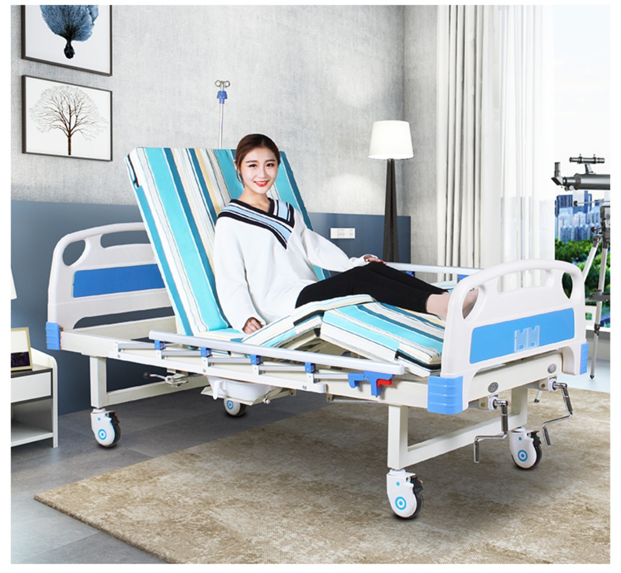 Sử dụng giường điện cơ DCN10 giúp người bệnh hạn chế xuất hiện tình trạng phù nề, hoại tử mô,...