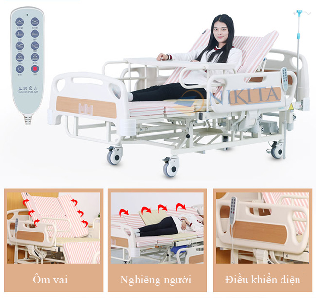 Giường điện đa chức năng NIKITA DCN08 (NKT-C05) giúp người bệnh thoải mái và an tâm hơn