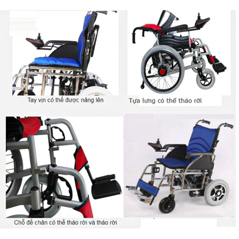 Xe lăn điện ViDan HD66011 với thiết kế điều khiển gạt thông minh nhất.