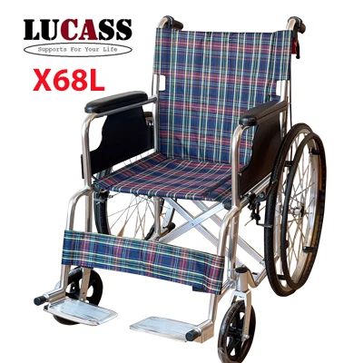 Sản phẩm Xe Lăn Lucass X68 ( X68L) có khung xe làm từ hợp kim nhôm, dễ dàng di chuyển.