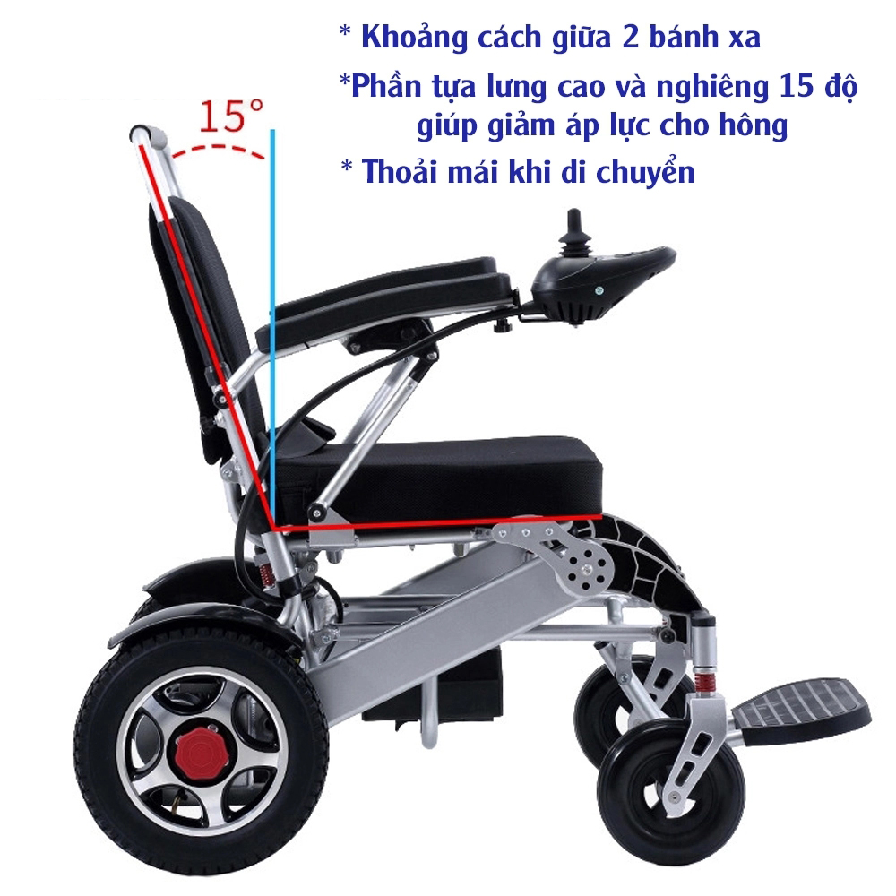 Xe lăn Color Gentle 120P có thể được gấp gọn một cách dễ dàng khi không sử dụng