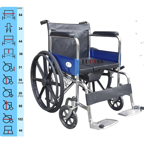 Xe Lăn Có Bô Lucass X8B là loại xe lăn cho người già, người khuyết tật, bệnh nhân.