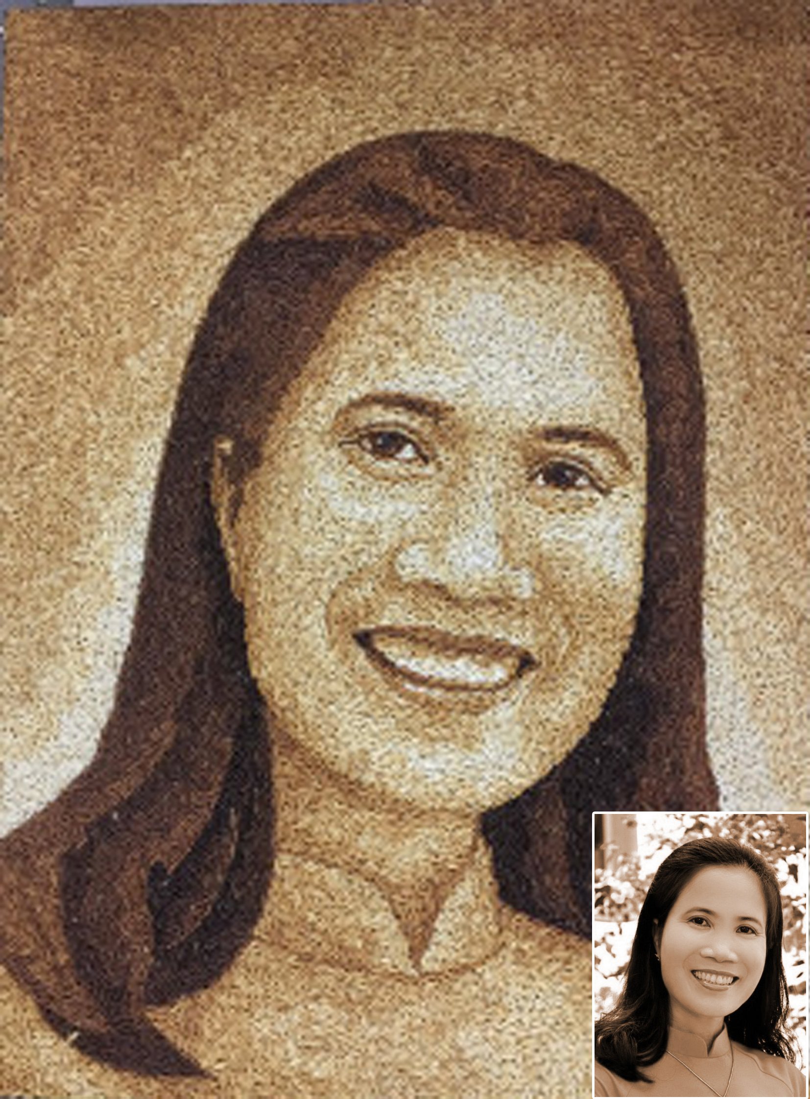 Tranh gạo chân dung