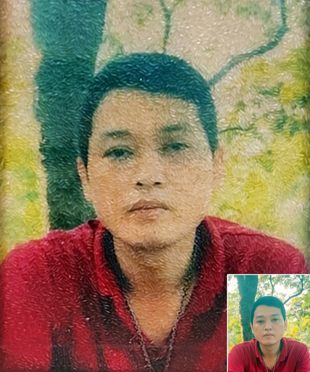 Tranh Gạo Màu Chân Dung 20