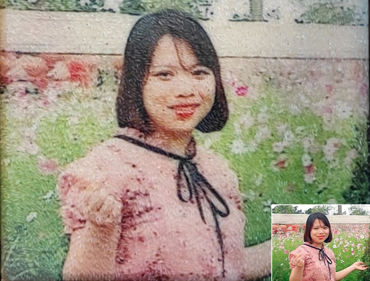 Tranh Gạo Màu Chân Dung 23