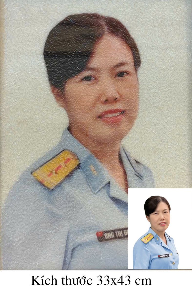 Tranh Gạo Màu Chân Dung 26