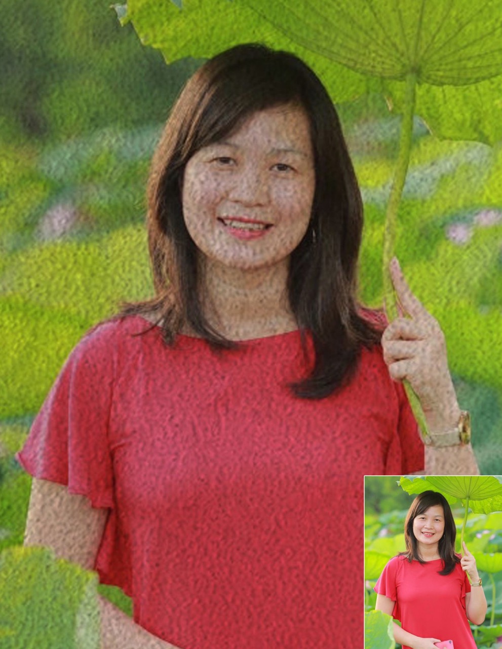 Tranh Gạo Màu Chân Dung 3