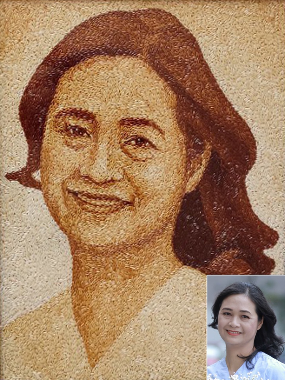 Tranh Gạo Rang Chân Dung 2025 10
