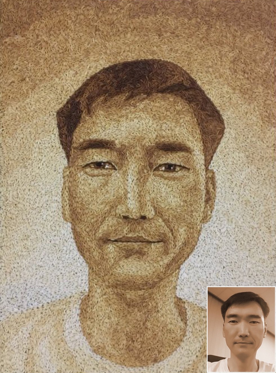 Tranh Gạo Rang Chân Dung 2025 13