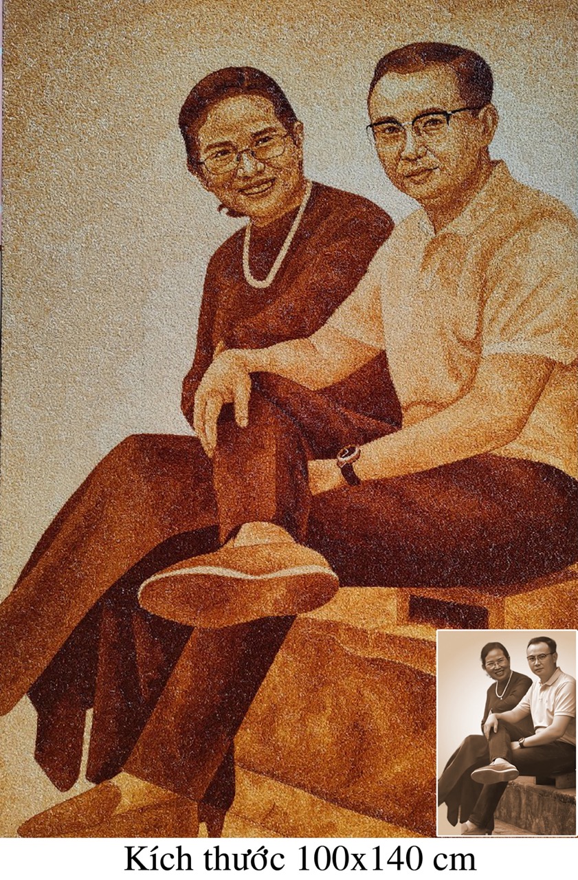 Tranh Gạo Rang Chân Dung 2025 51