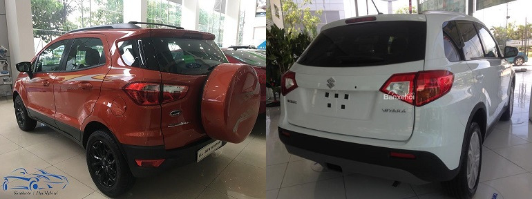 So sánh Ford EcoSport 1.5L Titanium với Suzuki Vitara 2 den sau ecosport titanium va vitara