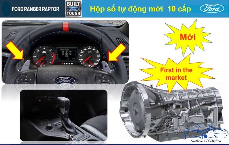 Giới thiệu chi tiết Ford Ranger Raptor: siêu phẩm bán tải nhập khẩu 2019 7 hộp số tự động 10 cấp mới ford ranger raptor 2019