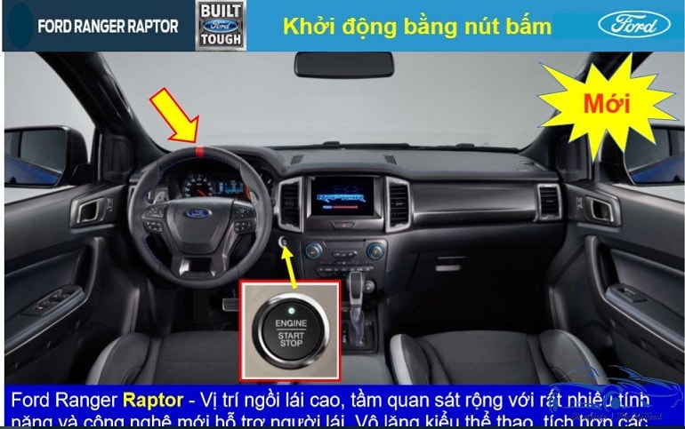 Giới thiệu chi tiết Ford Ranger Raptor: siêu phẩm bán tải nhập khẩu 2019 11 khởi động bằng nút bấm start stop