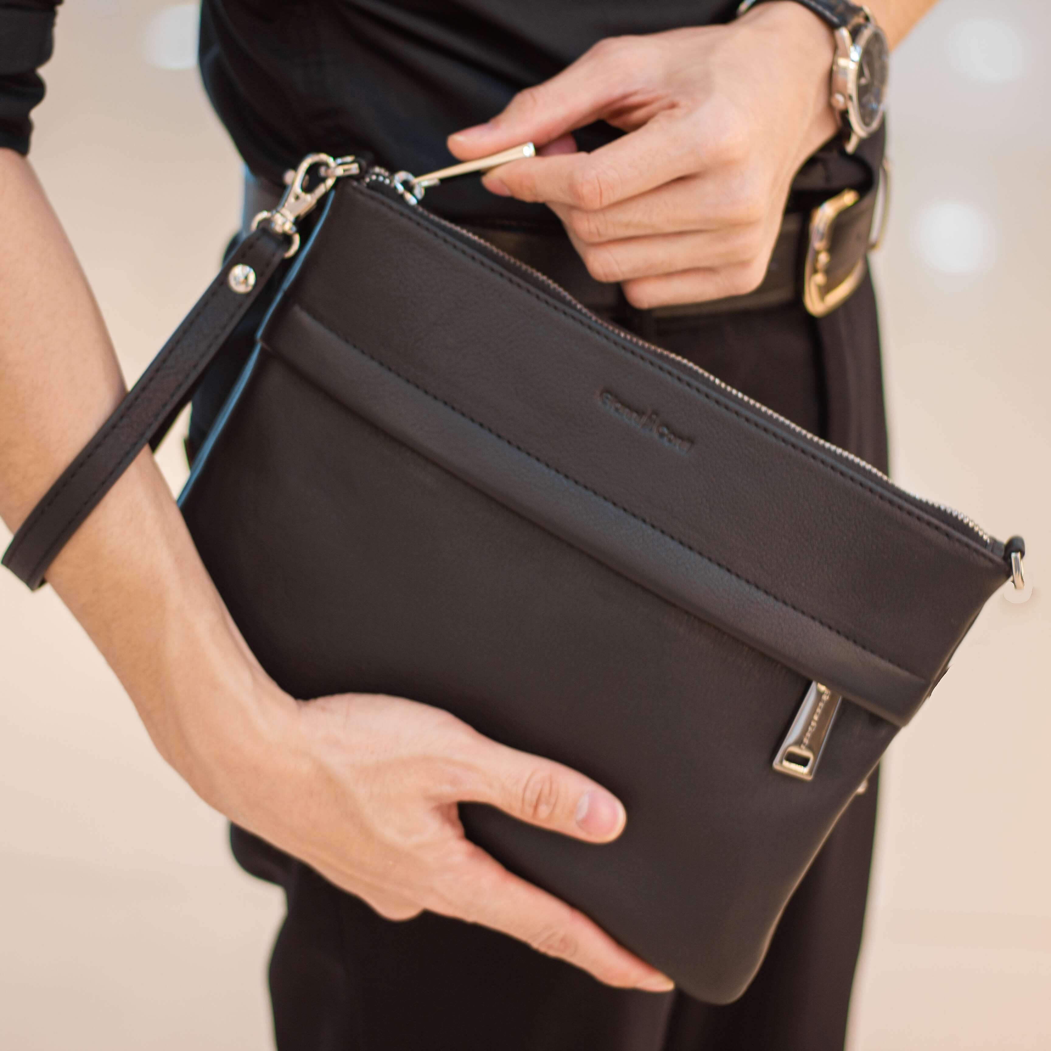 ví nam cầm tay da bò cao cấp