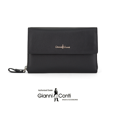 Ví cầm tay nam màu đen