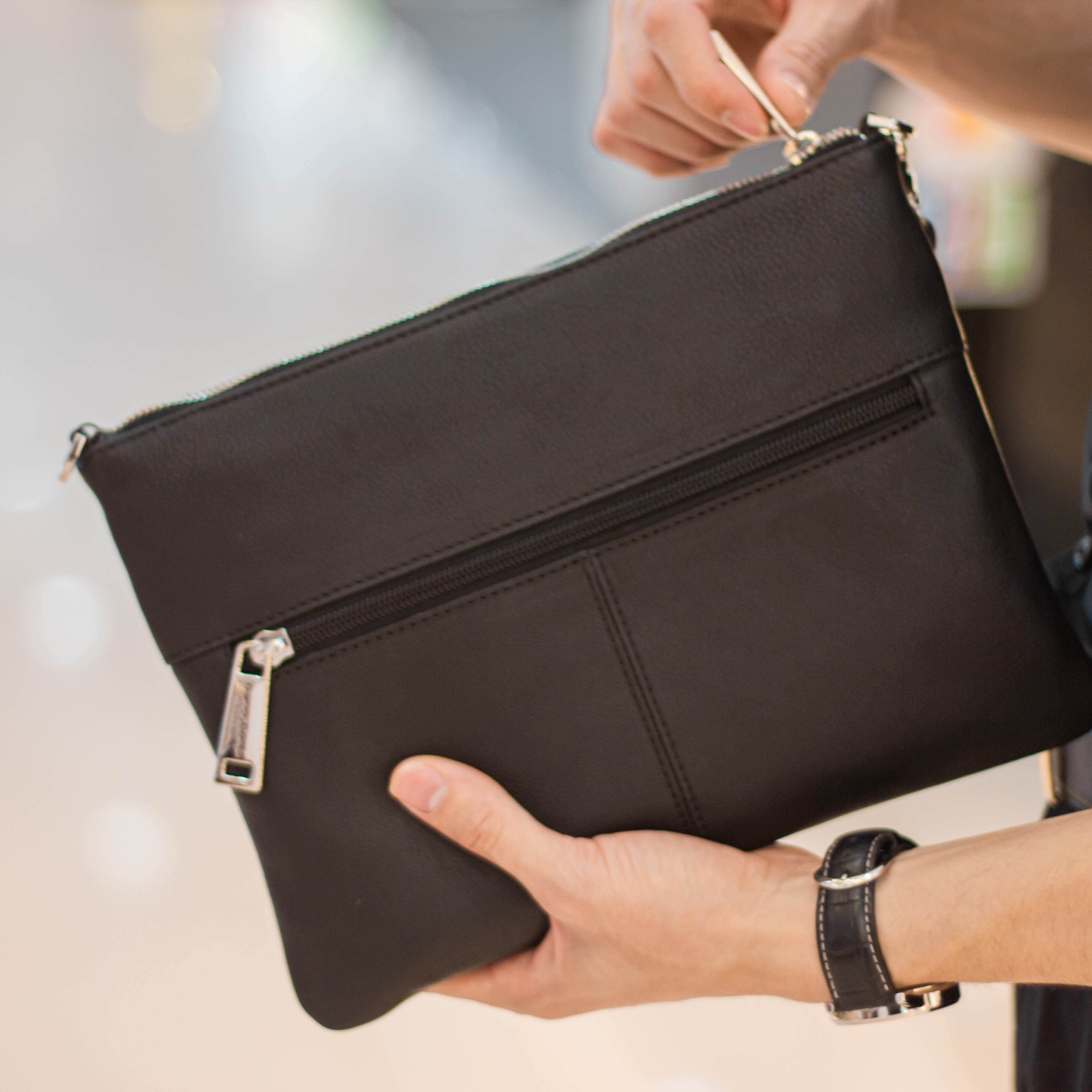 ví nam cầm tay da bò cao cấp dáng mỏng