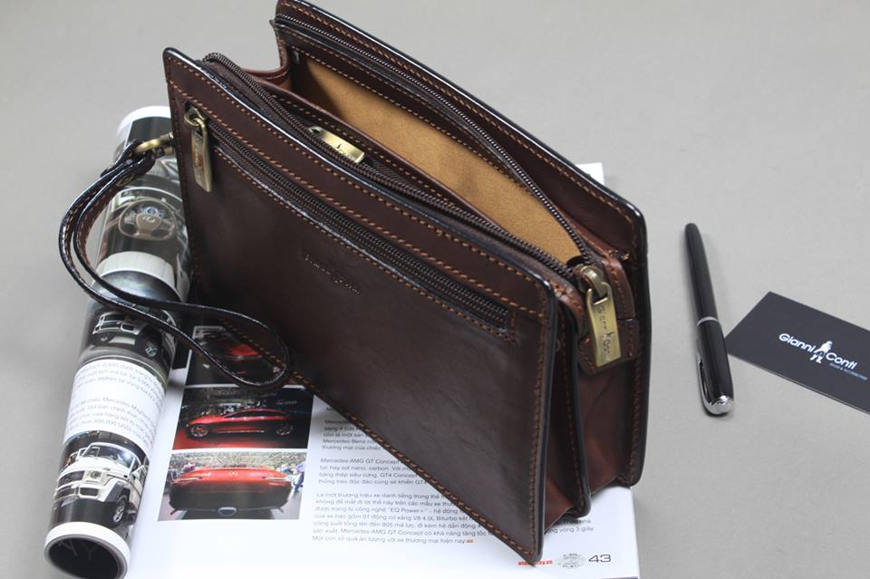 Ví nam cầm tay da thảo mộc