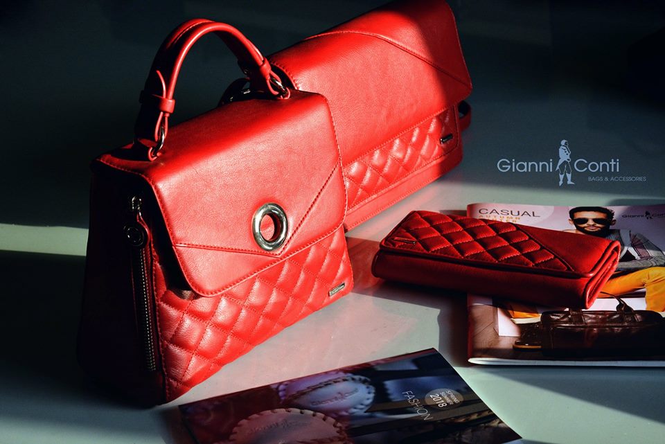 BST túi ví mầu đỏ Gianni Conti