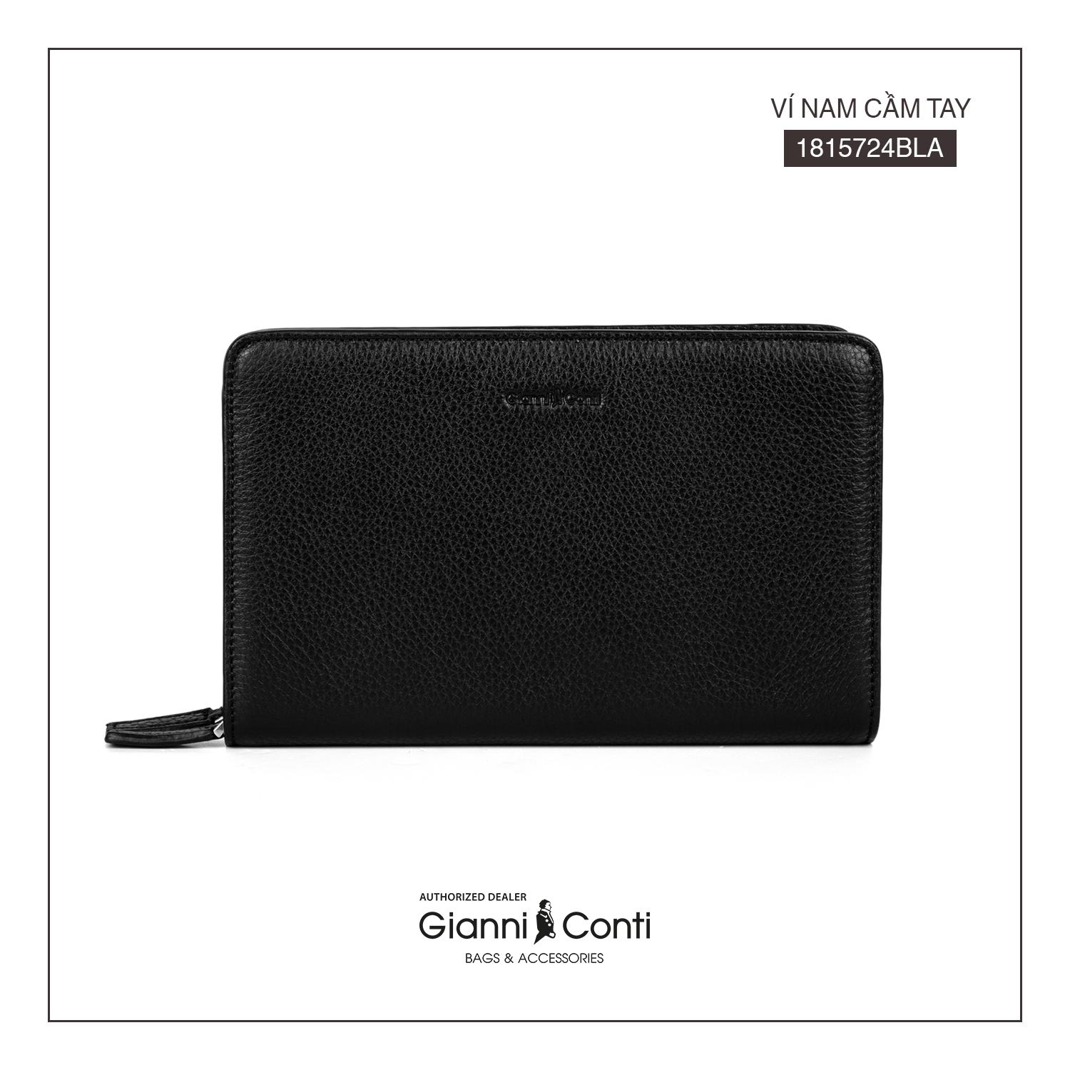 Ví cầm tay da mềm thiết kế trẻ trung Gianni Conti