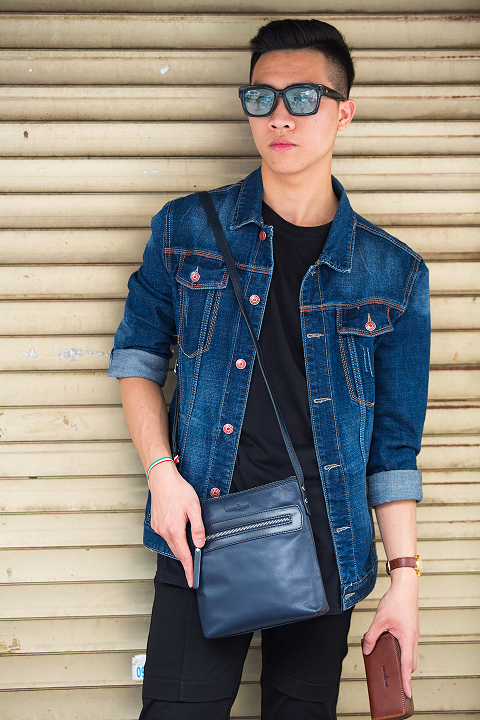 Túi nam đeo chéo Gianni Conti.