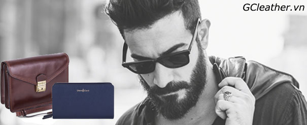 Ví da nam cầm tay Gianni Conti