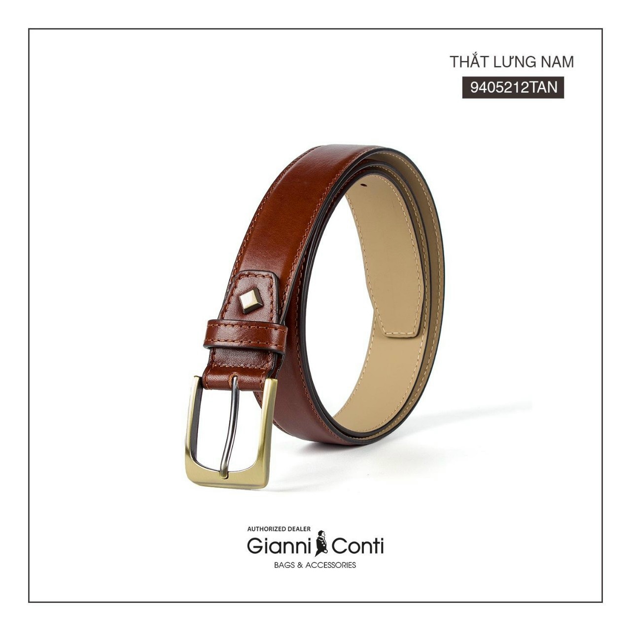 Thắt lưng nam công sở màu nâu