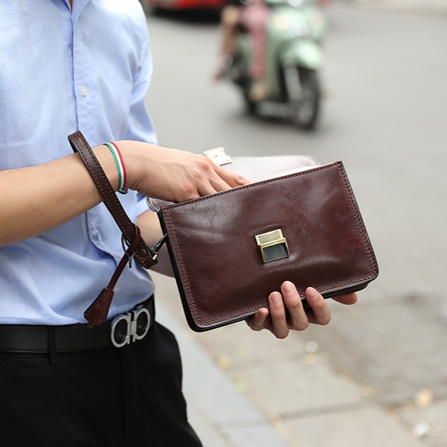 ví nam cầm tay da bò cao cấp