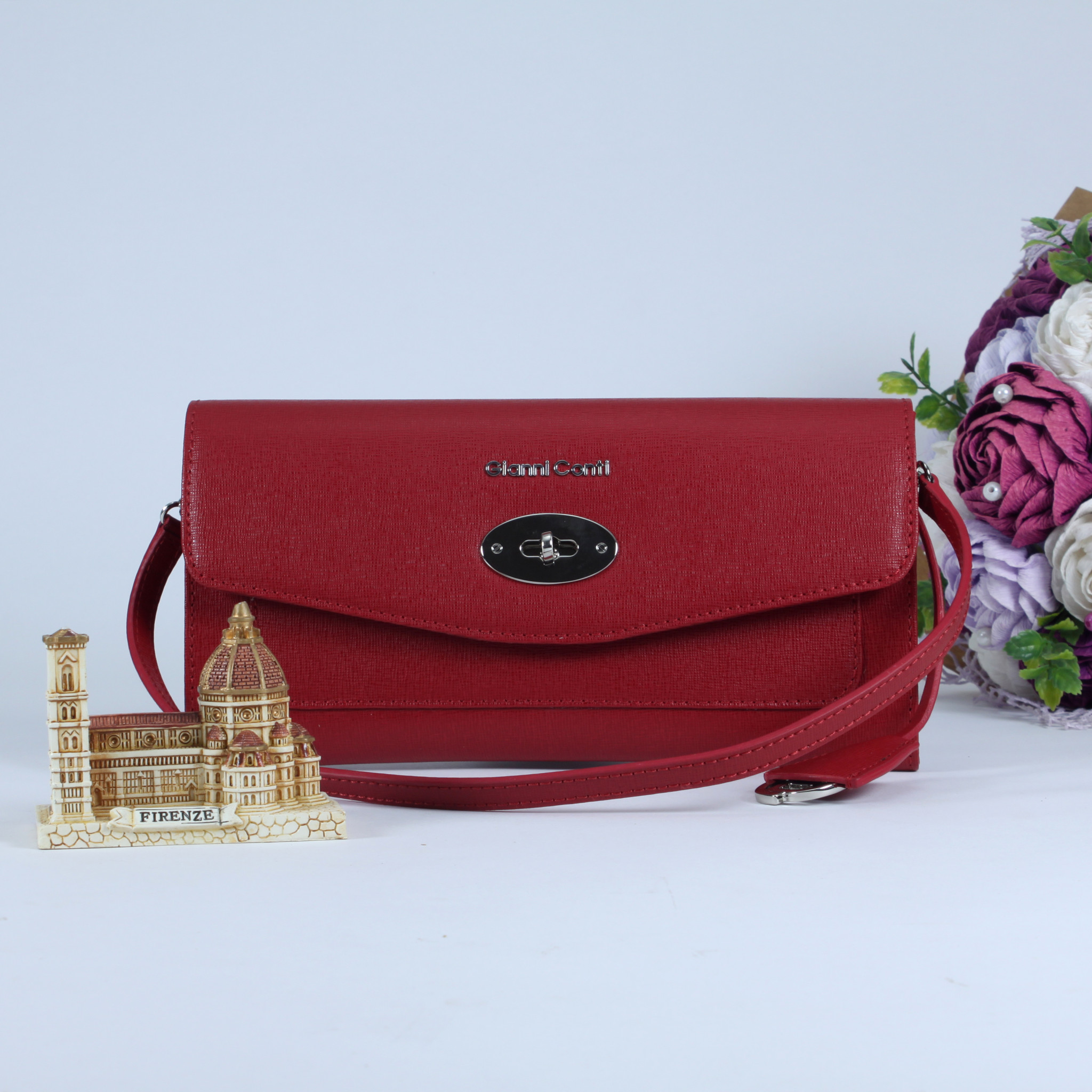 Ví cầm tay nữ màu đỏ