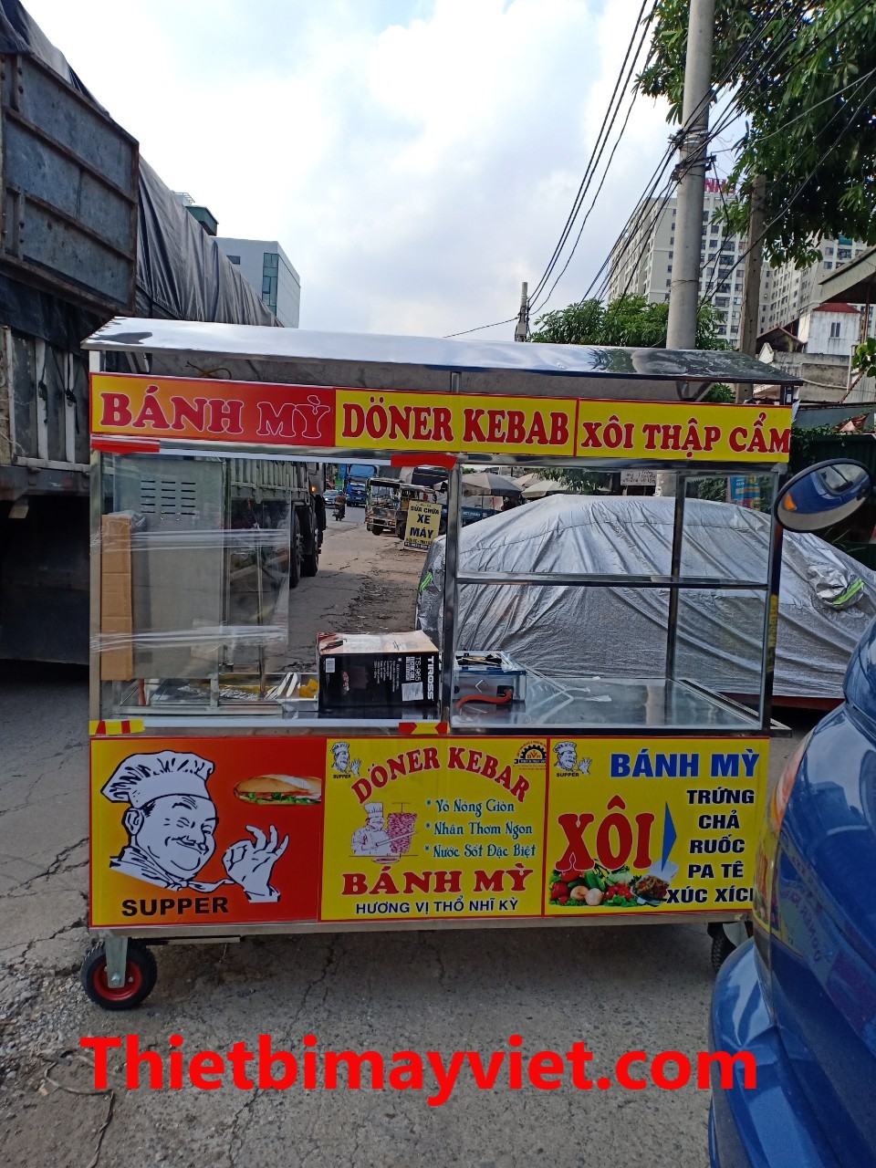 Xe xôi bánh mì 1m8 - 3 khoang