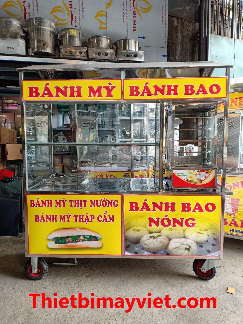 Xe Bánh Mì Kết hợp Vói Xe Bánh Bao 1m6