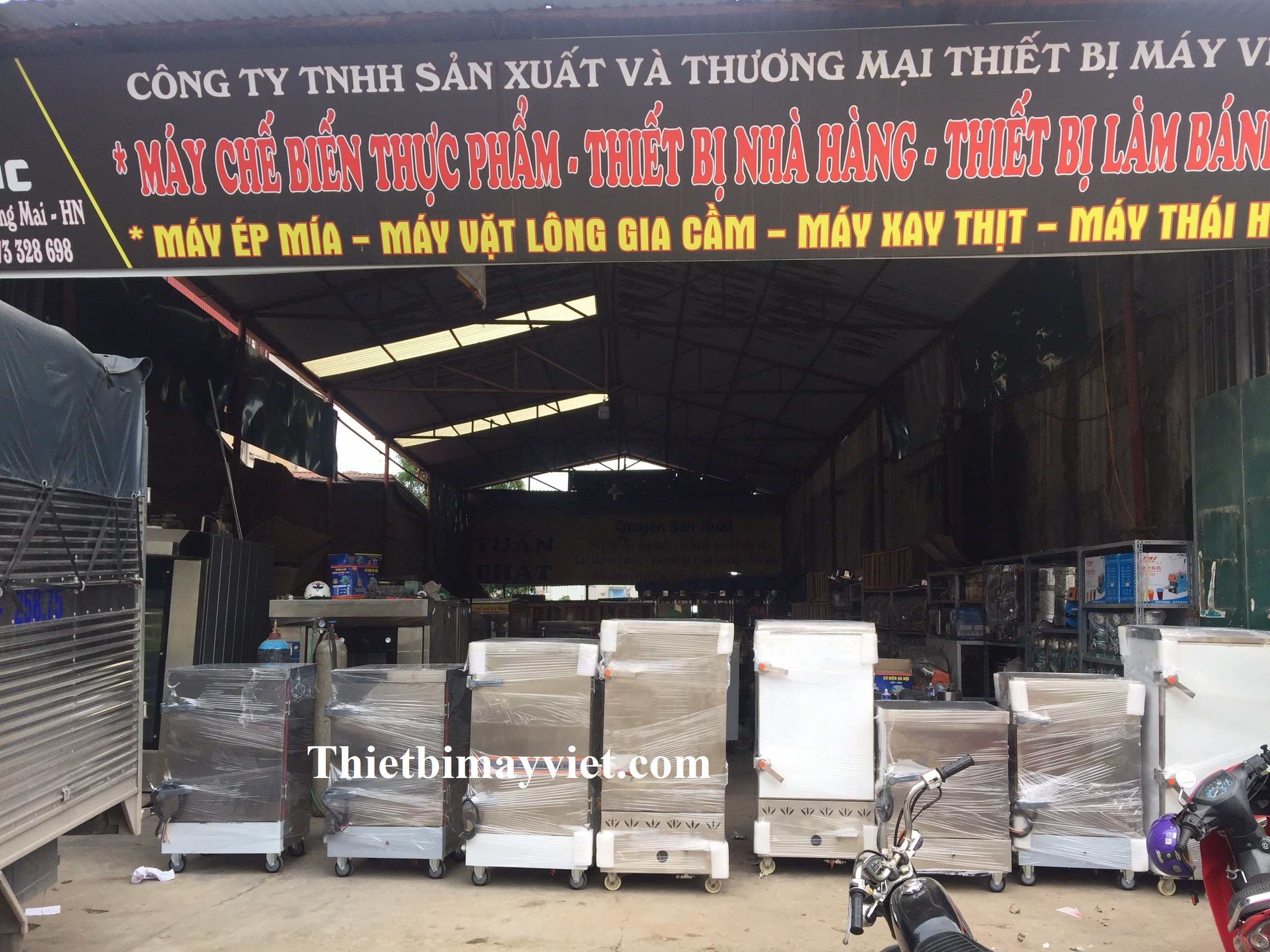 Tủ Nấu Cơm 8 Khay Kết Hợp Ga Điện Hẹn Giờ Aptomat 2020