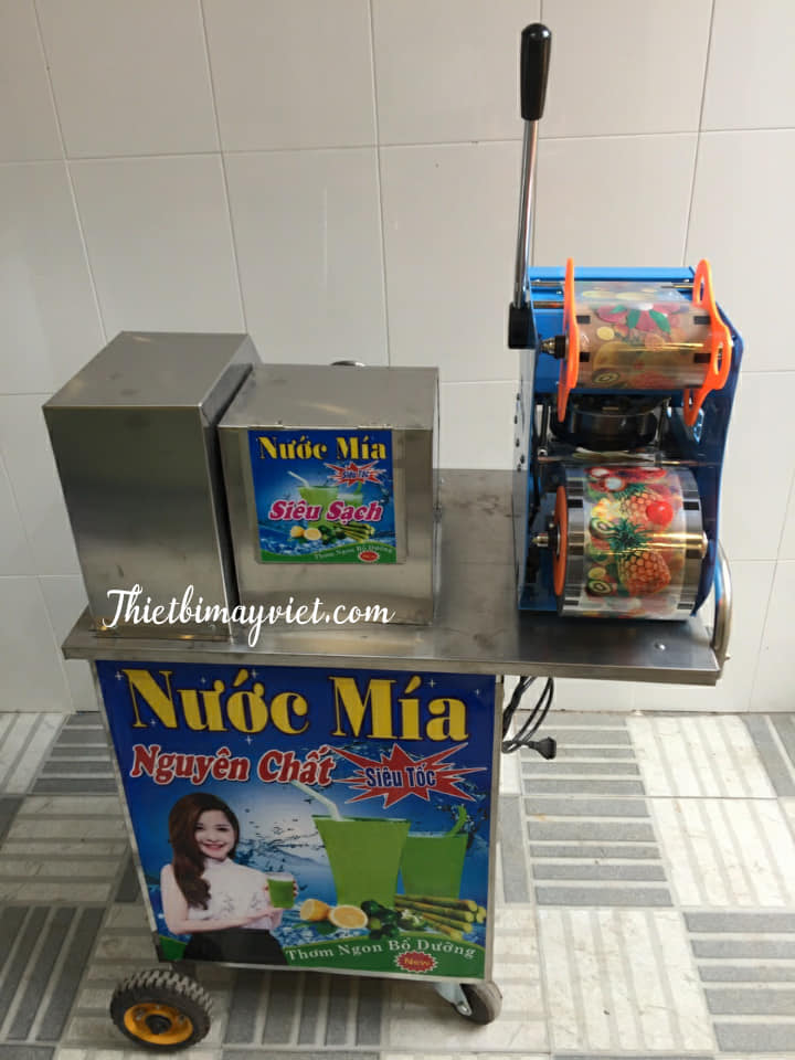 Máy ép mía nửa bàn, cắt gọn thùng