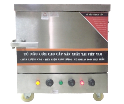 Tủ Nấu Cơm Điện 4 Khay Chế Độ Đun Dùng Nún Chỉnh Nhiệt Độ Khi Nấu