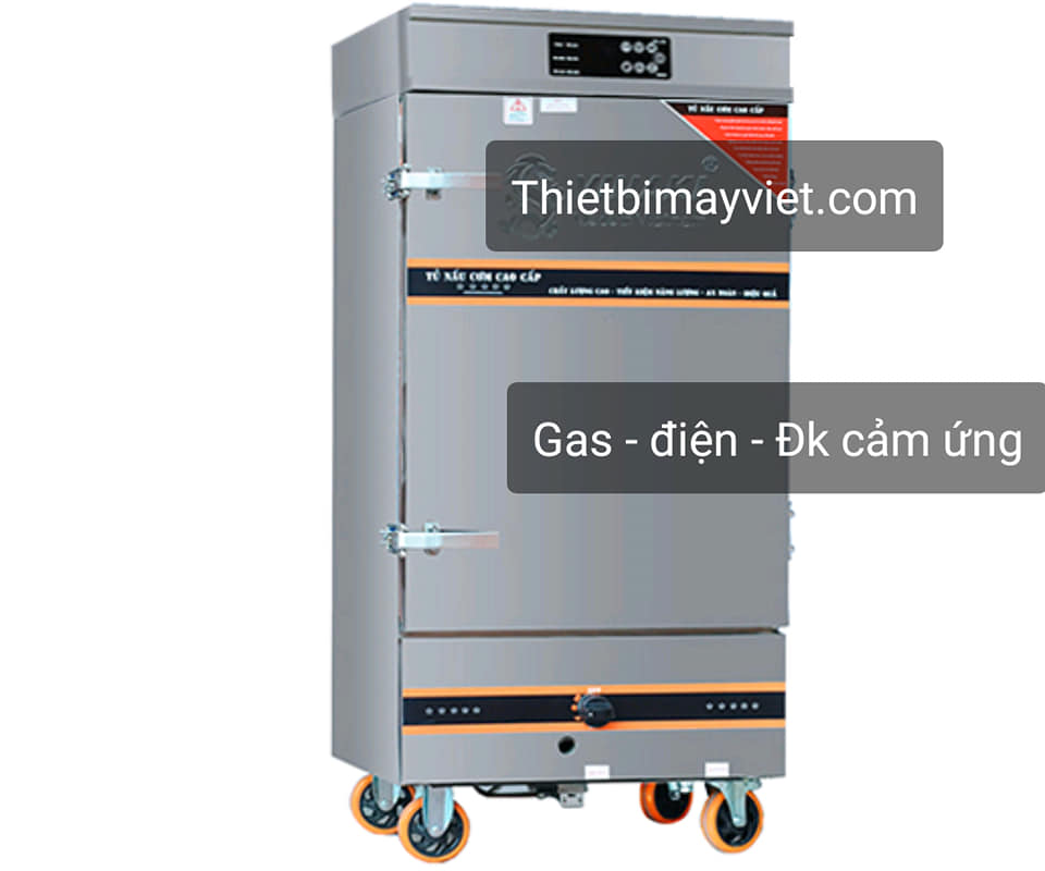 Tủ cơm công nghiệp kết hợp ga & điện có điều khiển cảm ứng