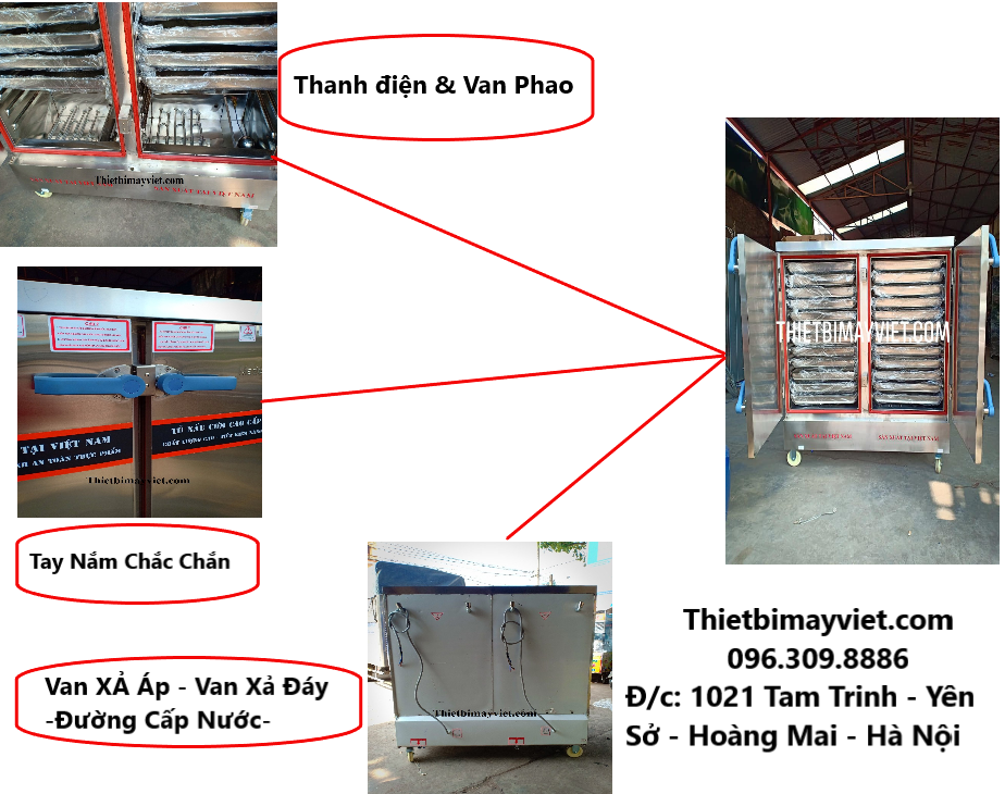 Tủ Cơm 24 Khay Kết Hợp Ga Điện Bảng Điều Khiển Cảm Ứng 2020