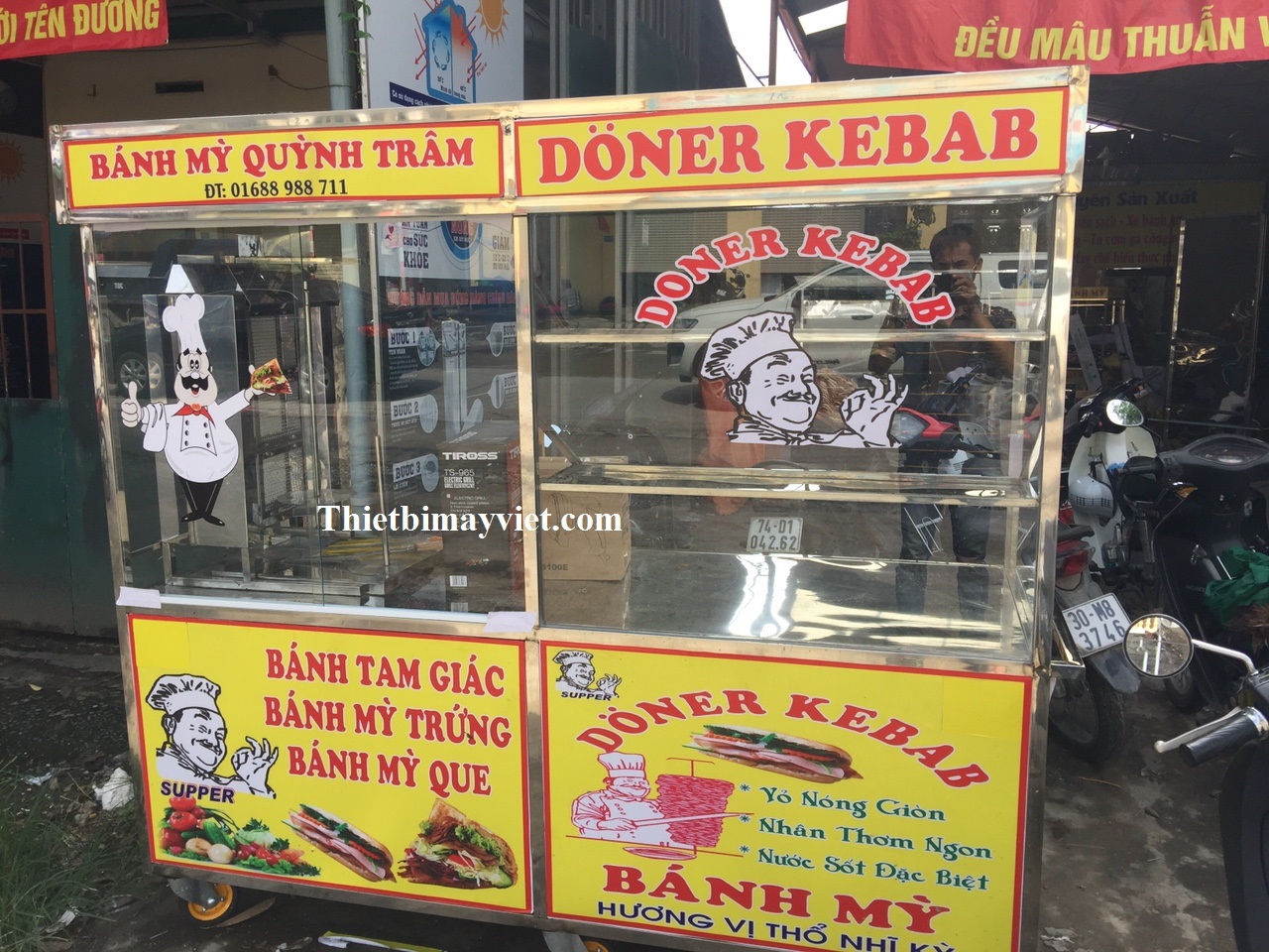 Xe bánh mì 2 khoang bánh nhỏ