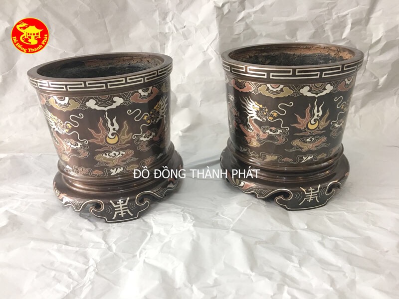 bát hương đồng khảm ngũ sắc cao cấp tại hà nội