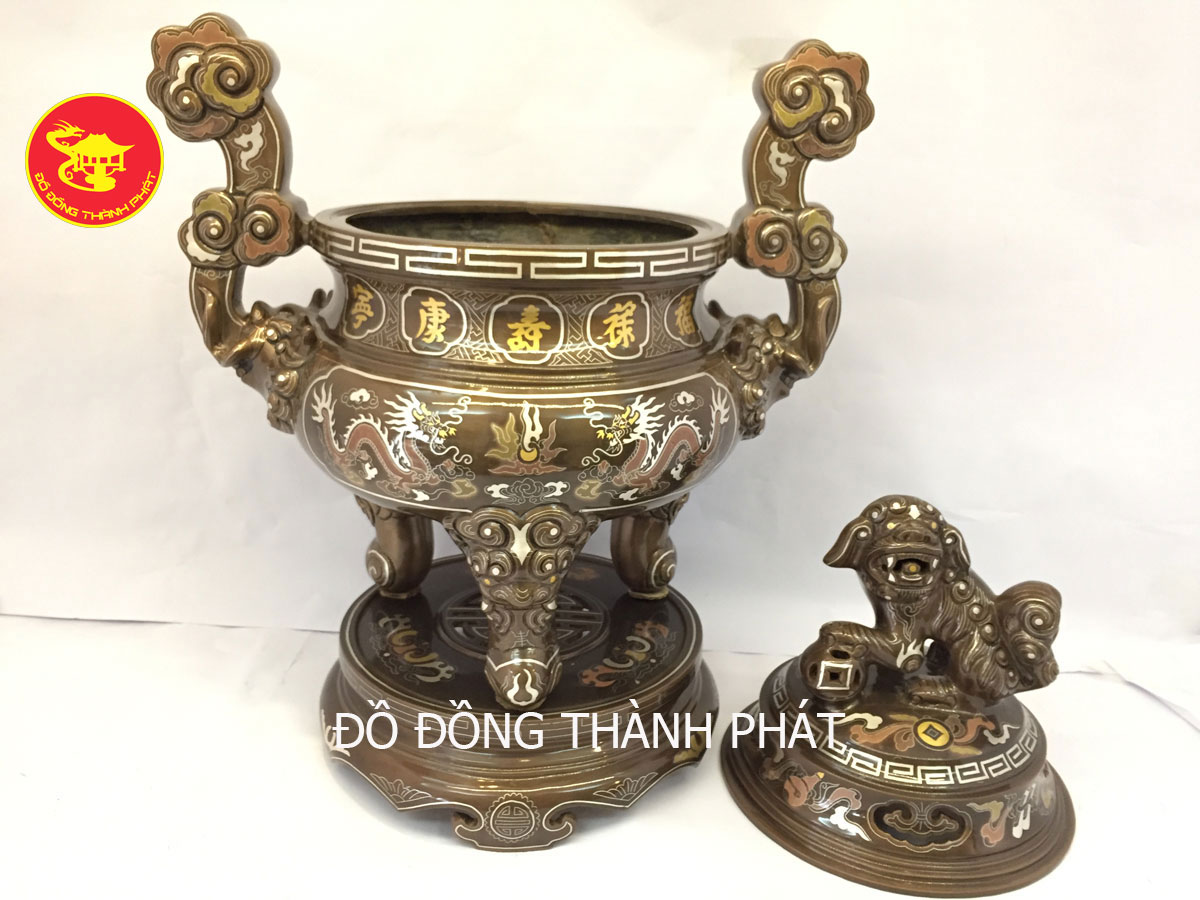 đỉnh đồng ngũ sắc 5 chữ vàng