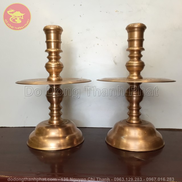 chân nến đồng hun giả cổ cao 55 cm