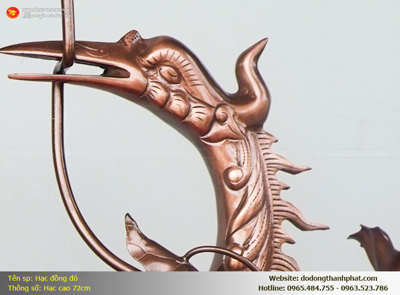 Cách phân biệt hạc đồng đỏ đúc thủ công và hạc đồng đúc máy kém chất lượng