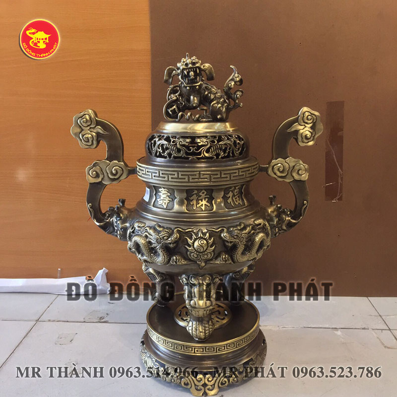 Đỉnh đồng hun hai công nghệ cao 45 cm