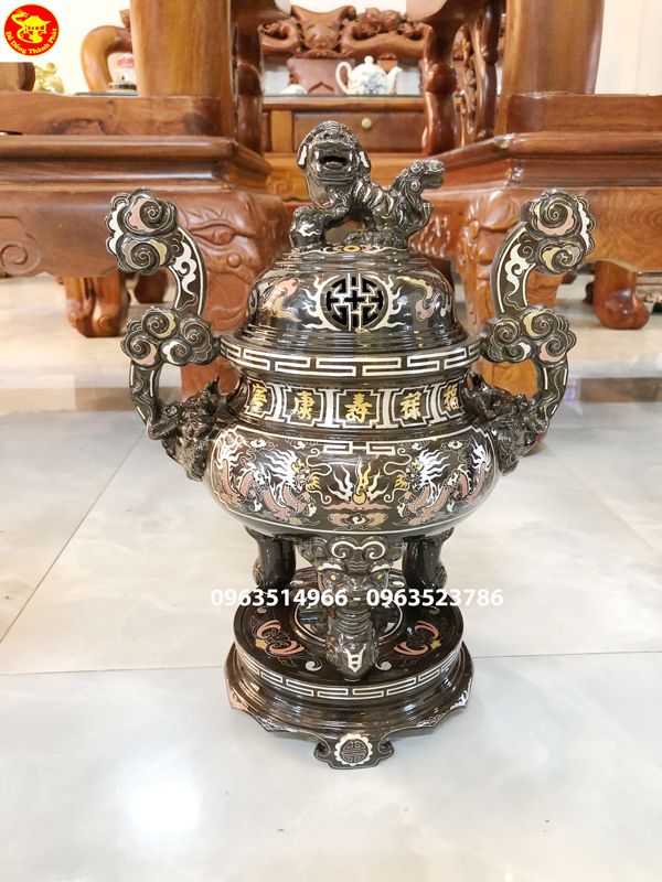 Đồ đồng thờ cúng khảm ngũ sắc